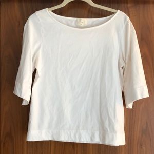 White t.la 3/4 flare sleeve top